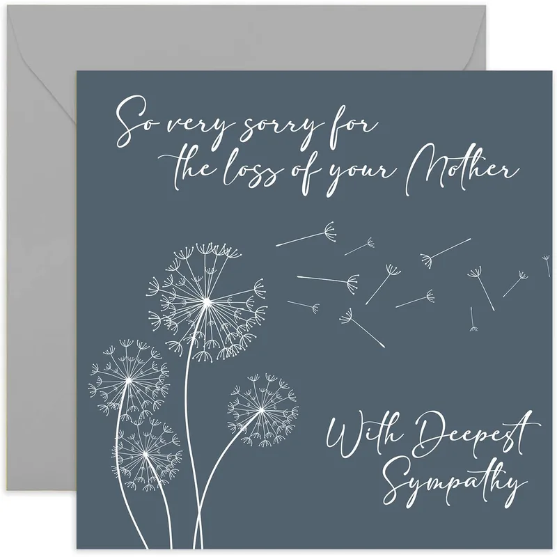 Deepest Sympathy Dandelion Card for Mother Loss Sentimental Design