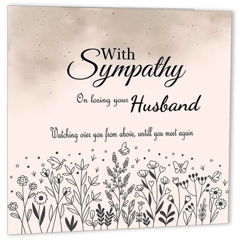 Losing Your Husband Card with Wildflower Sympathy Design