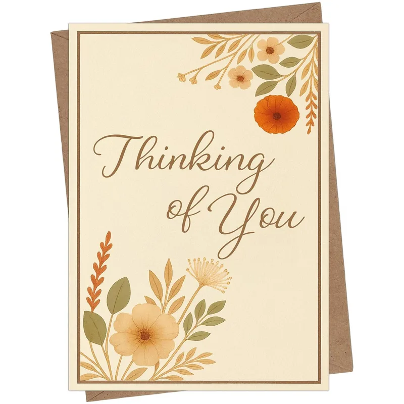 Autumn Floral Thinking of You Card for Sympathy and Comfort