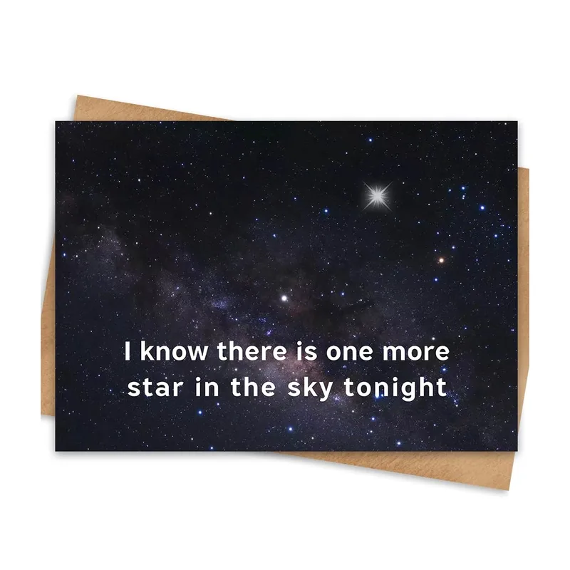 Starry Night Sky Sympathy Card Offers Gentle Comfort for Loss