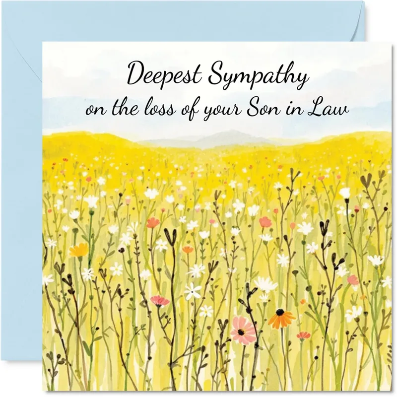 Deepest Sympathy on Loss of Son-in-law Card with Wildflowers