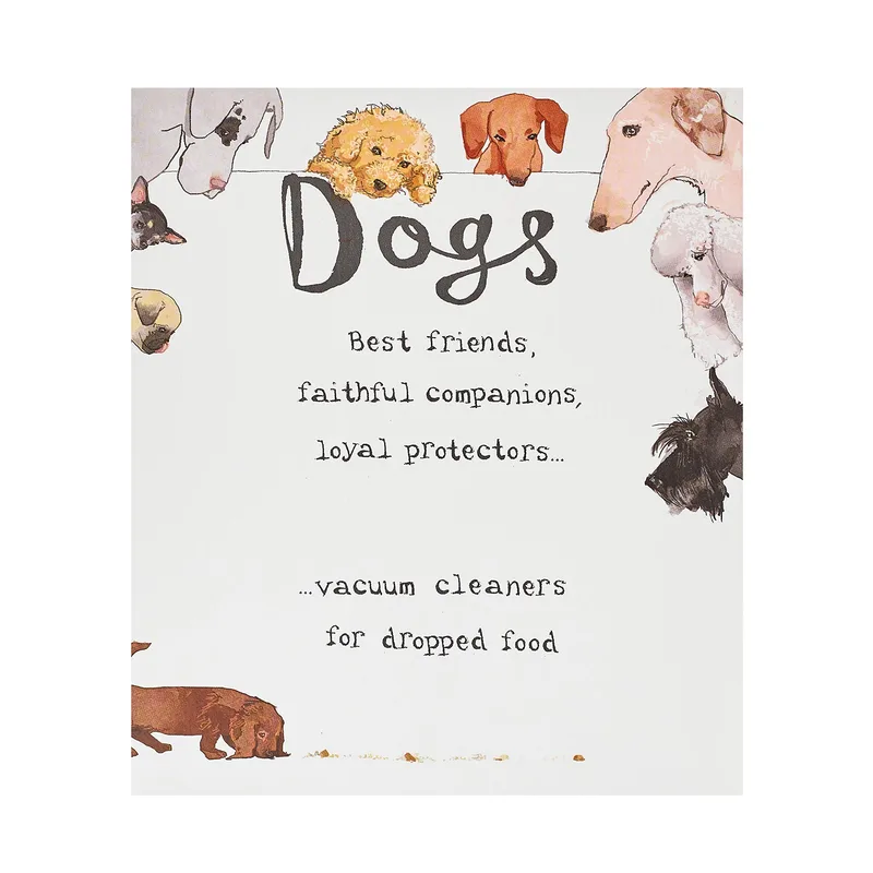 Dog Faces Border Text Card: A Sympathy Design for Pet Lovers