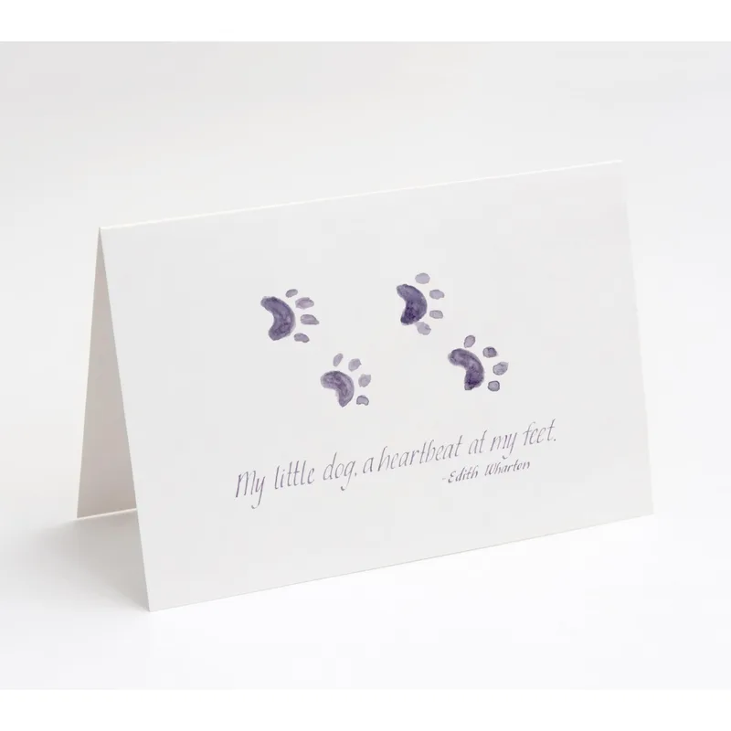 Prints White Card Pet Sympathy Card for Dog Bereavement