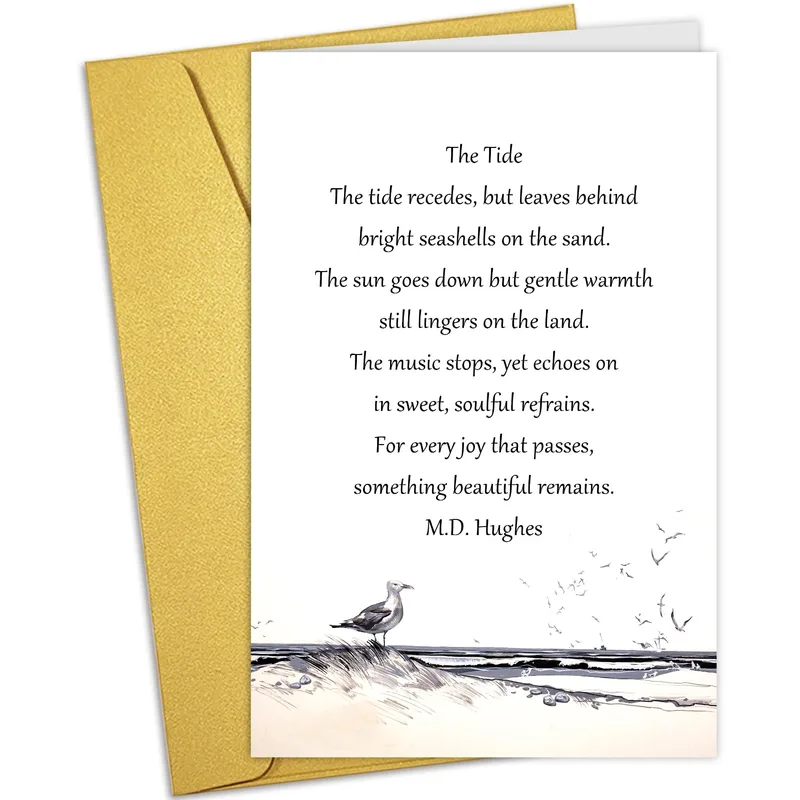 Birds Poem Card Sympathy Card: Seashore Poetry for Healing Hearts