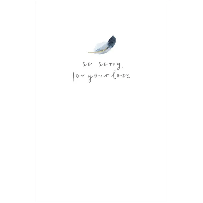 Tiny Feather Minimal Sympathy Card: A Gentle Watercolor Design