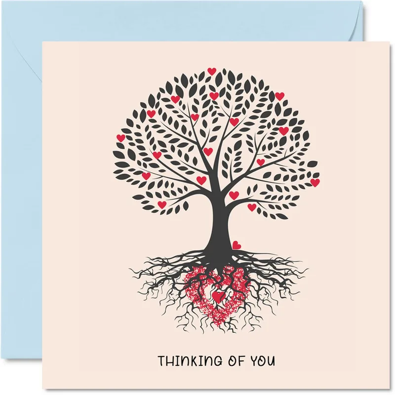Life Heart Roots Thinking of You Card for Sympathy and Love