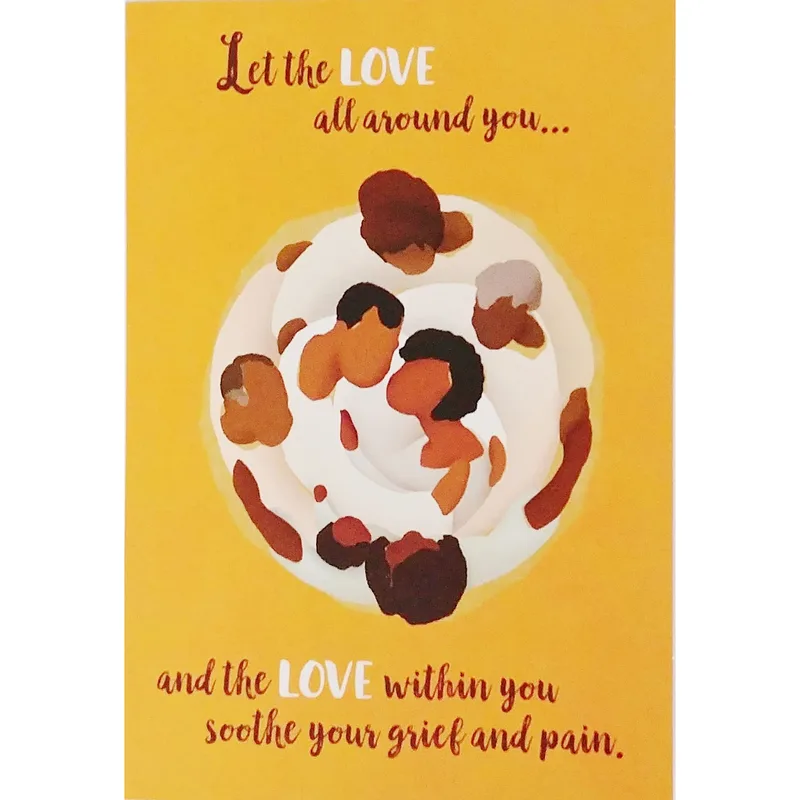 Abstract Splash Painting Sympathy Card for Soothing Grief and Pain