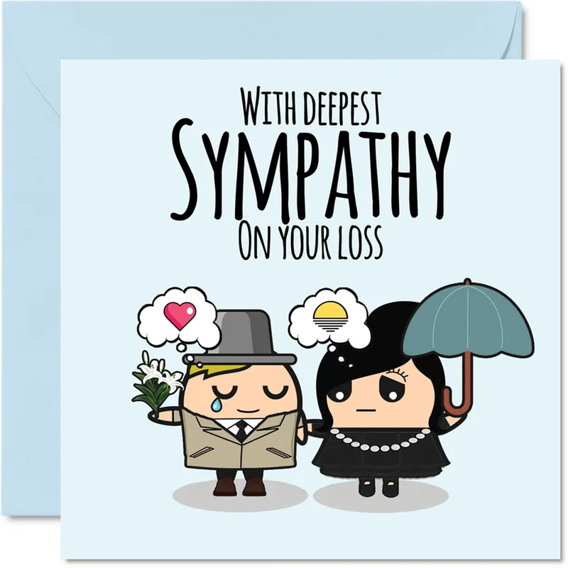 Couple Umbrella Sympathy Card for a Gentle Reminder of Support