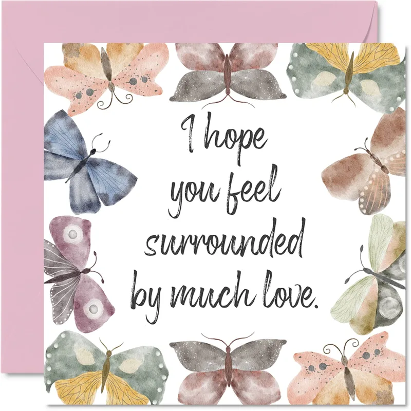 Pastel Butterfly Love Card: A Sympathy Note for Grief