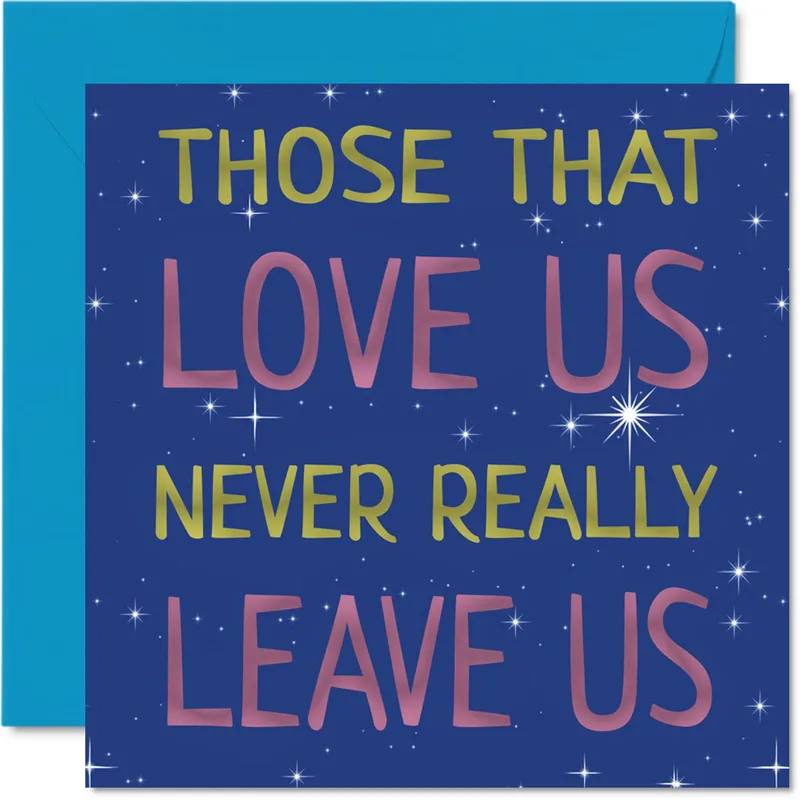 Navy Starry Colorful Sympathy Card – Greeting Card in natural