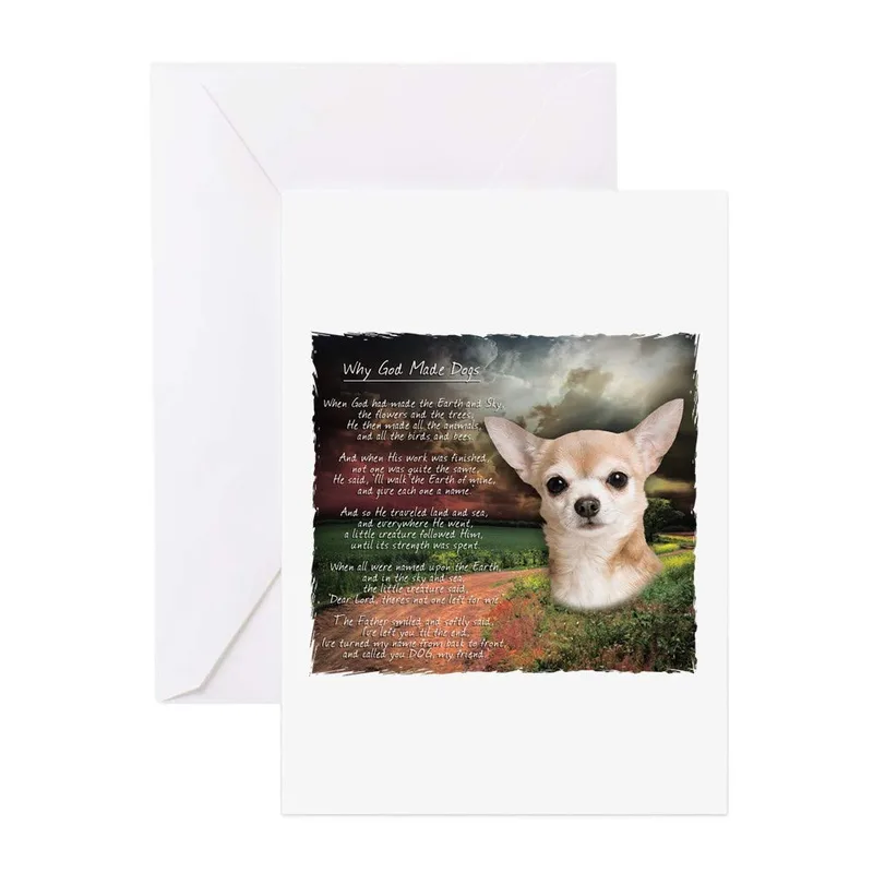 Chihuahua in Green Field Card: A Poetic Tribute to Your Best Friend