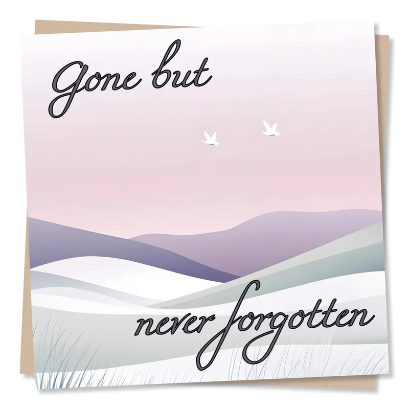 Mountain Sky Birds Sympathy Card for Lost Loved One