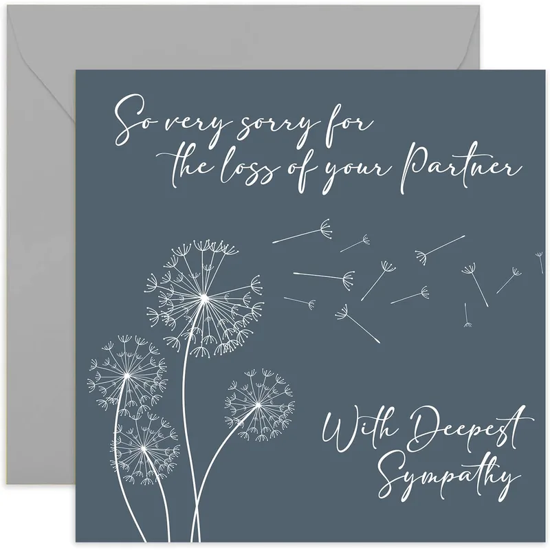 Seeds Gray Blue Sympathy Card