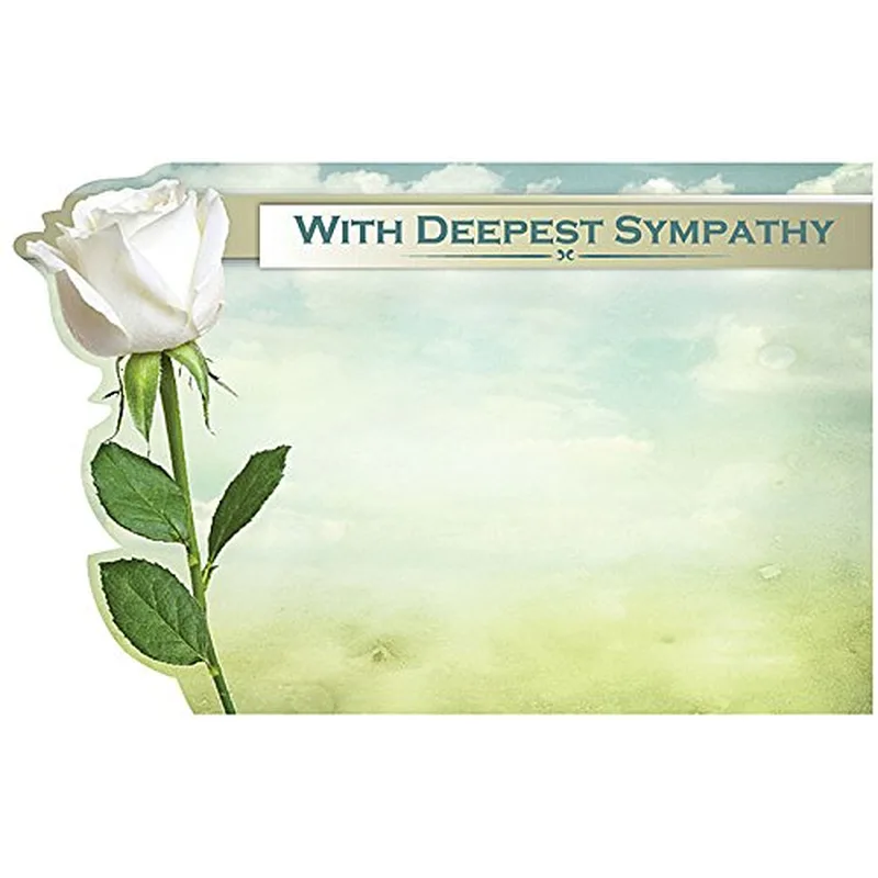 Rose Sky Background Sympathy Card – Greeting Card in natural