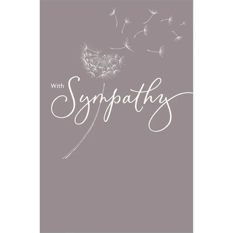 Dandelion Grey Sympathy Card offers a gentle tribute to a beloved pet