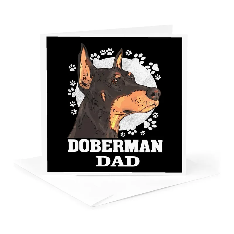 Doberman in Paw Circle Card: A Greeting Card for Dog Lovers