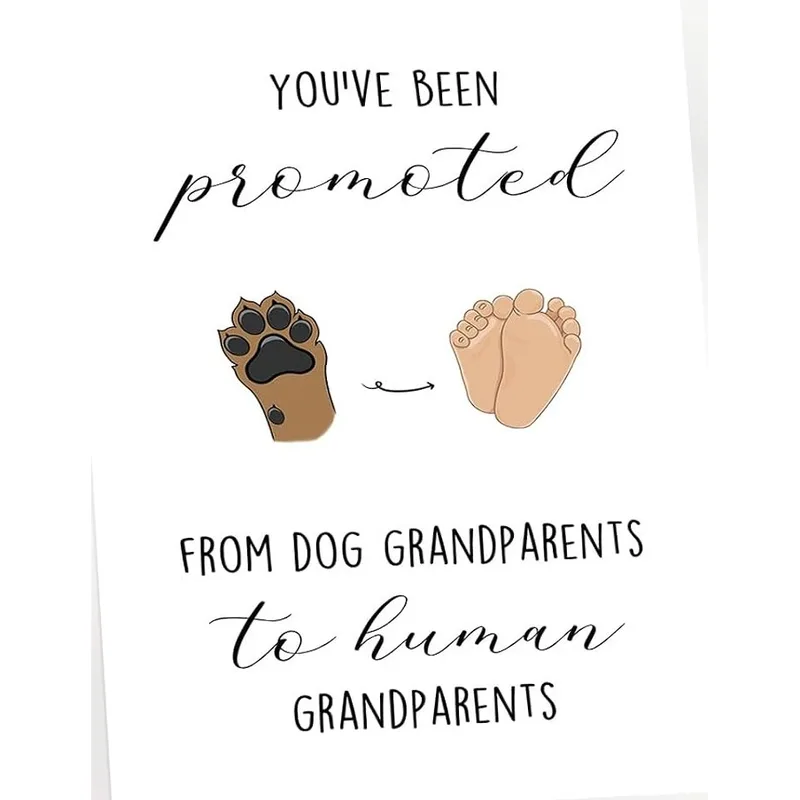 Promoted Grandparents Card for New Grandma and Grandpa