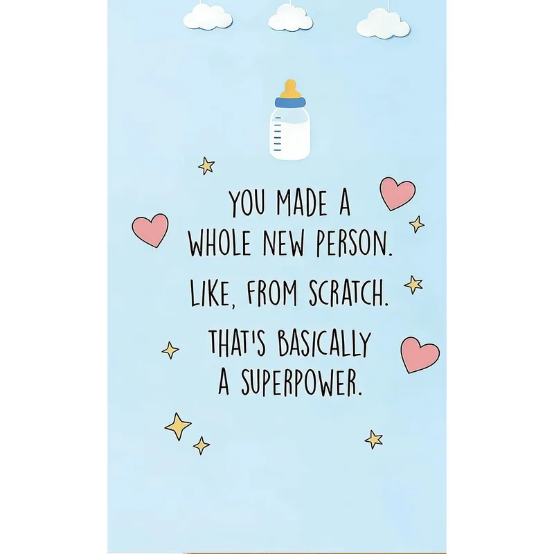 New Parents Card: Making a Person Is a Superpower