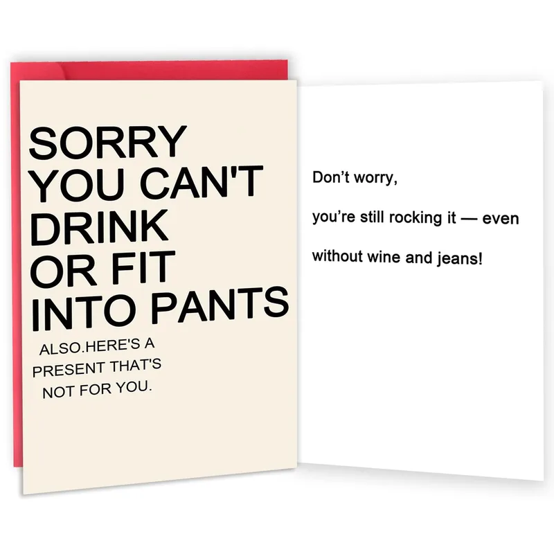 Expecting Mom Card: Sorry You Can't Drink or Fit Into Pants