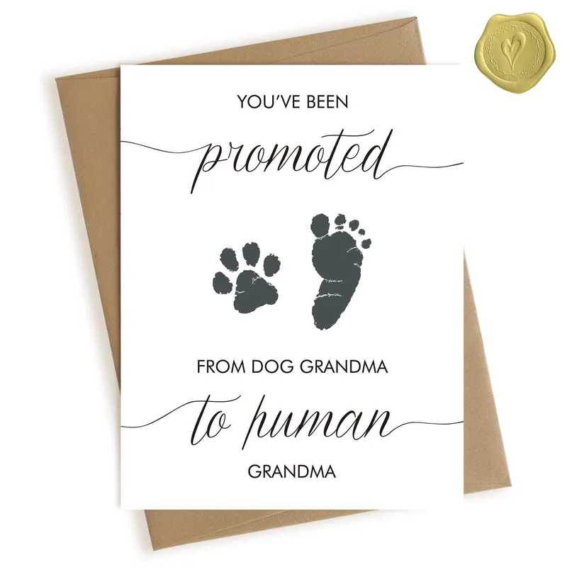 Dog Grandma Card: You’ve Been Promoted to Human Grandma
