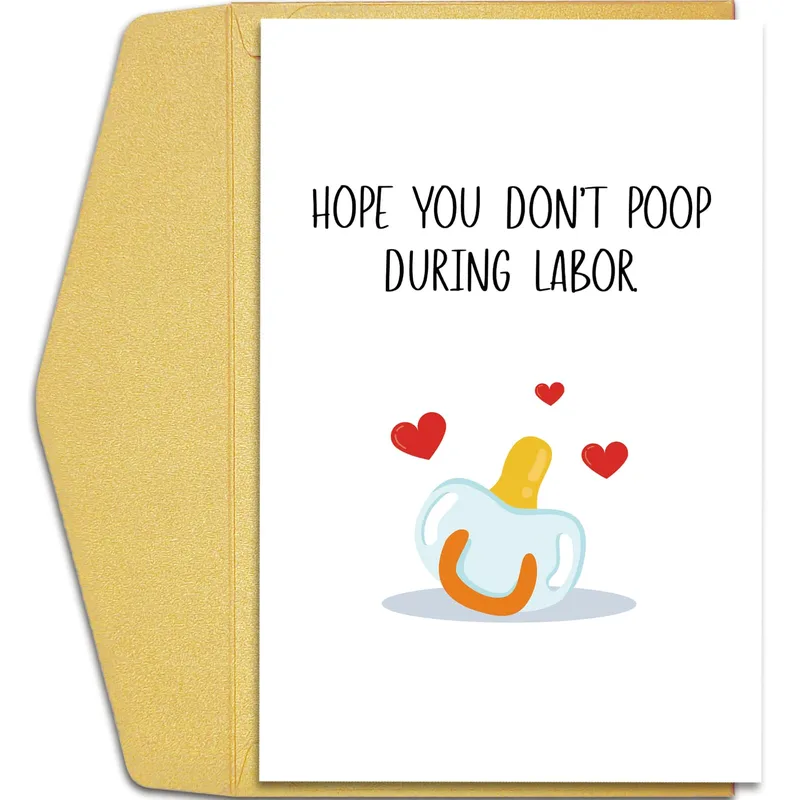 Hope You Don't Poop Card for a Mom to Be Friend