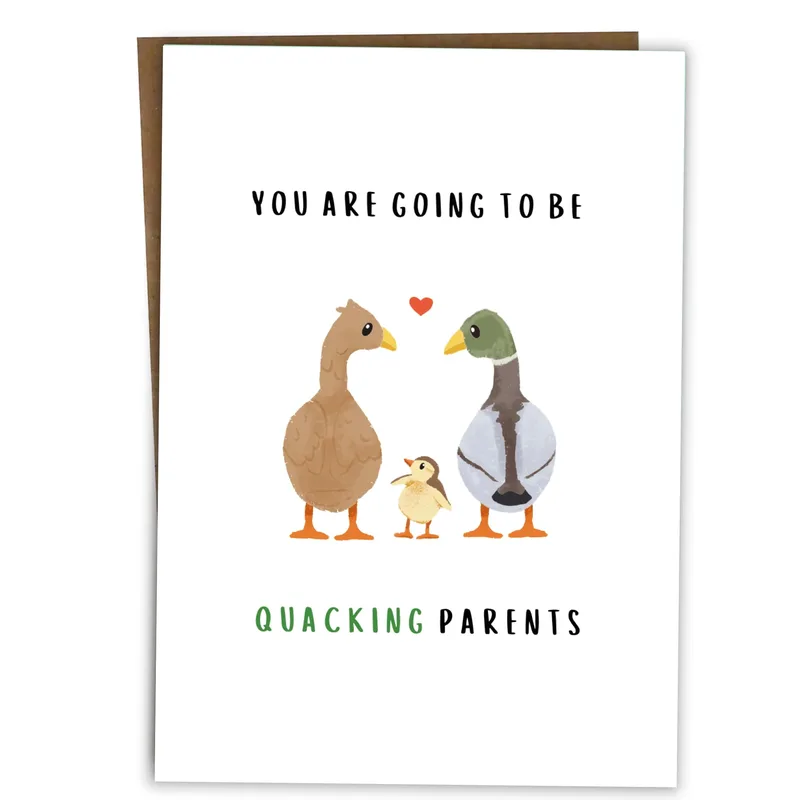 Duck Parents Card: A Pregnancy Congratulations Card with a Quack