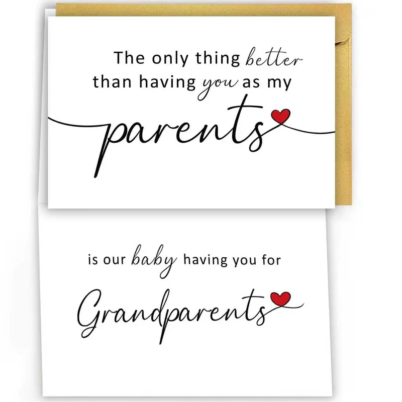 Grandparents Announcement Card: A Sweet Reveal Message