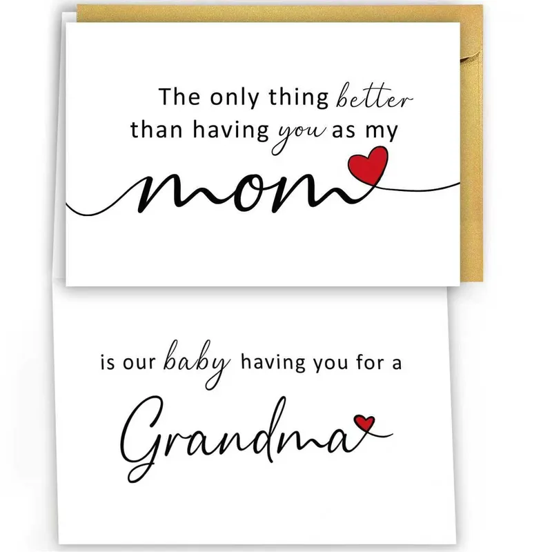 Mom to Grandma Card: A Sweet Baby Reveal Message
