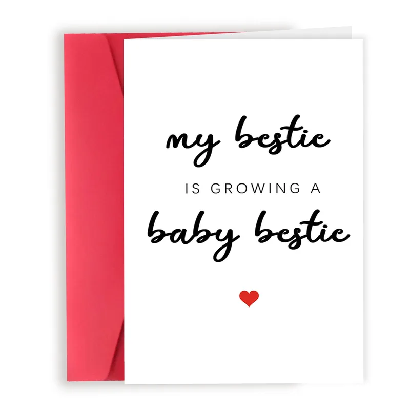 Best Friend Pregnancy Card: a sweet note for your bestie