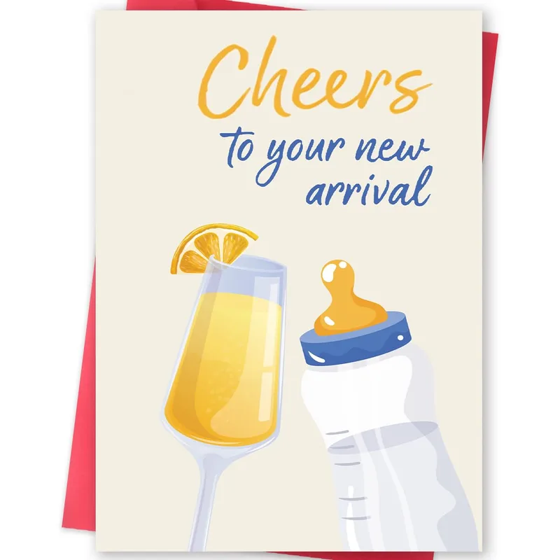New Arrival Celebration Card: Cheers to Your Baby