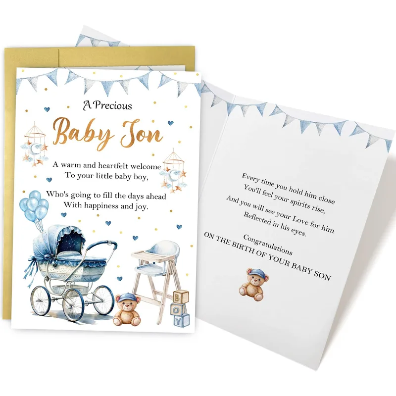 Newborn Son Card: A Sweet Hello for Baby Boy
