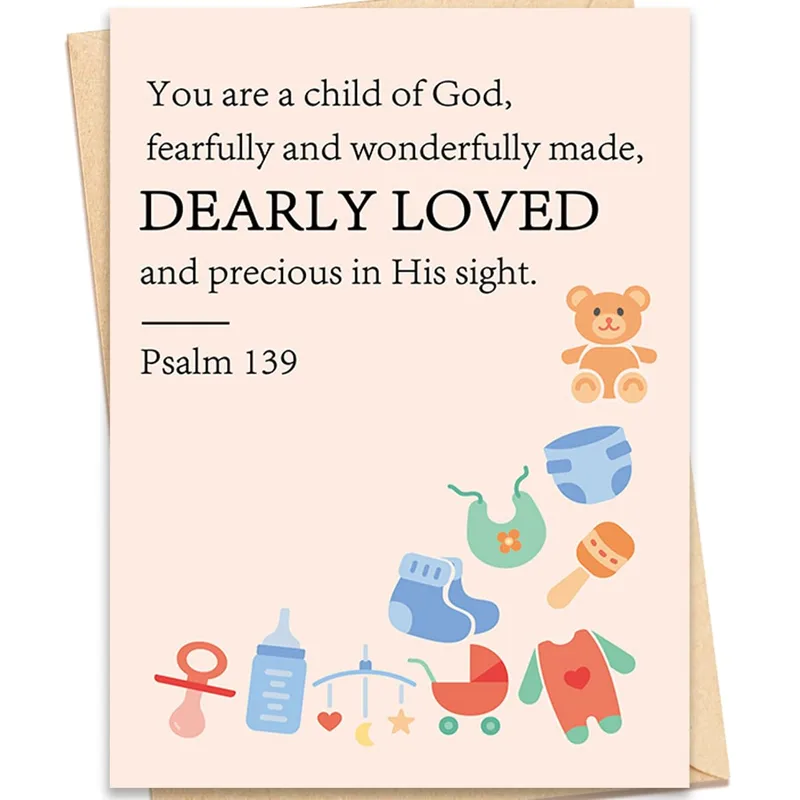 Child of God Fearfully Card for a New Baby Shower