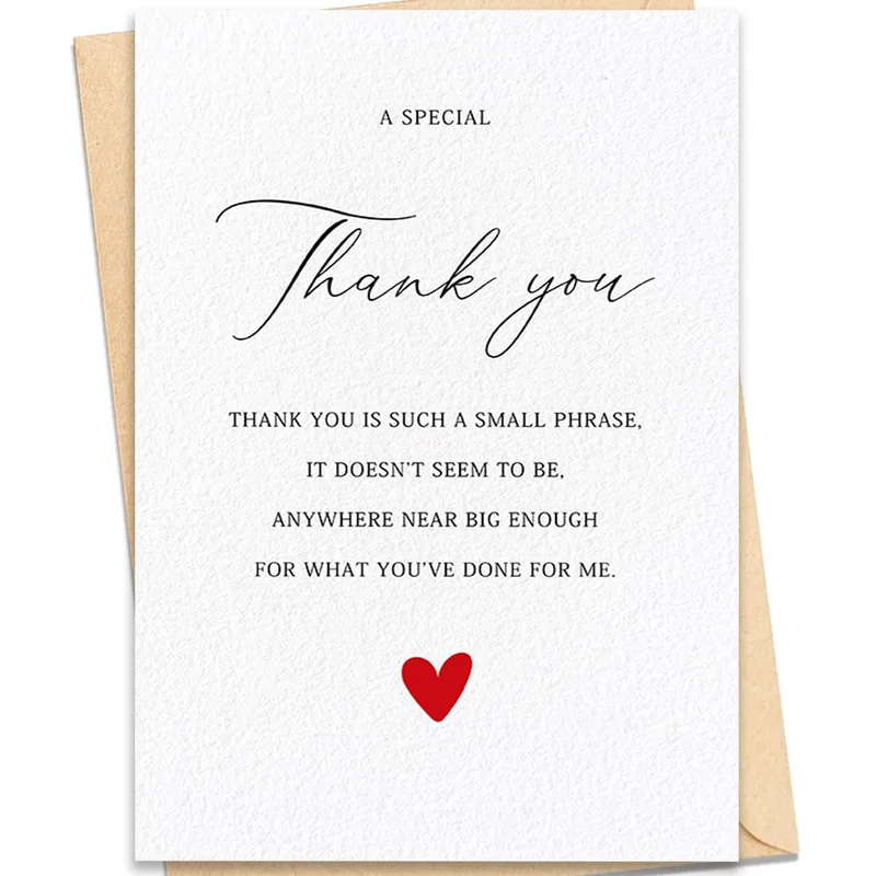 A Special Thank You Thank Card with a Red Heart