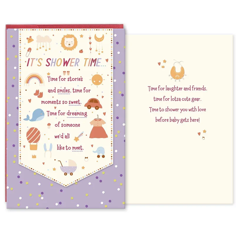 Its Shower Time Card for New Baby Celebrations