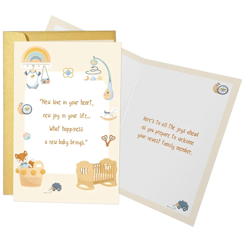 New love Card for a New Baby Arrival Greeting