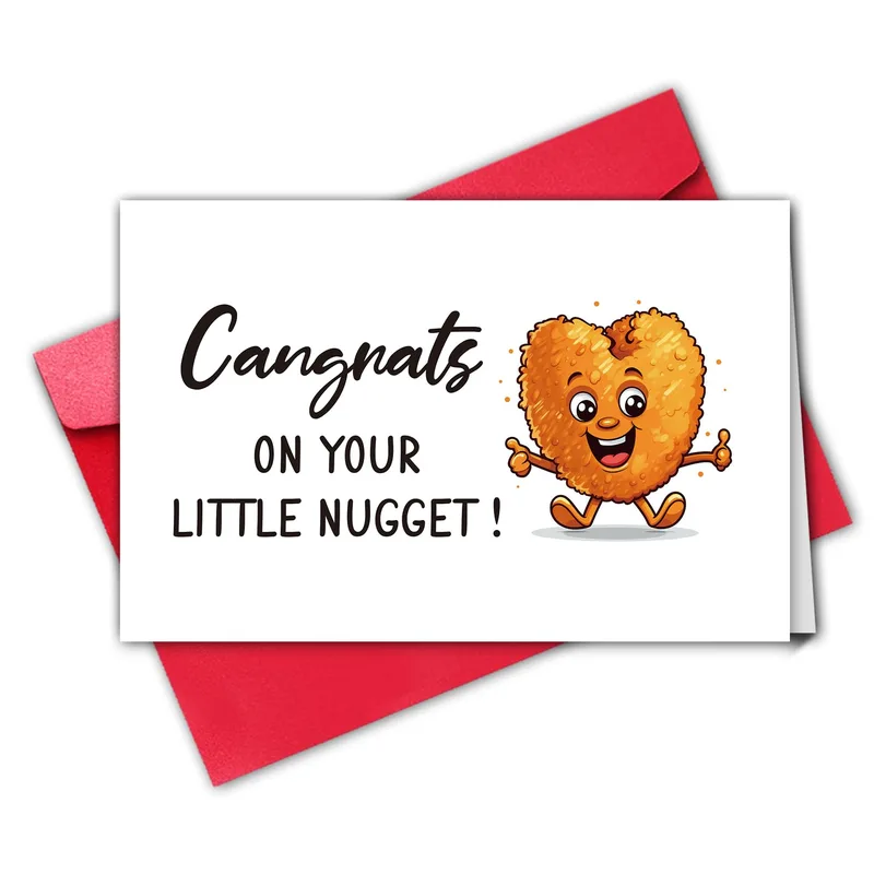 Cangnats On Your Little Card – Greeting Card in black