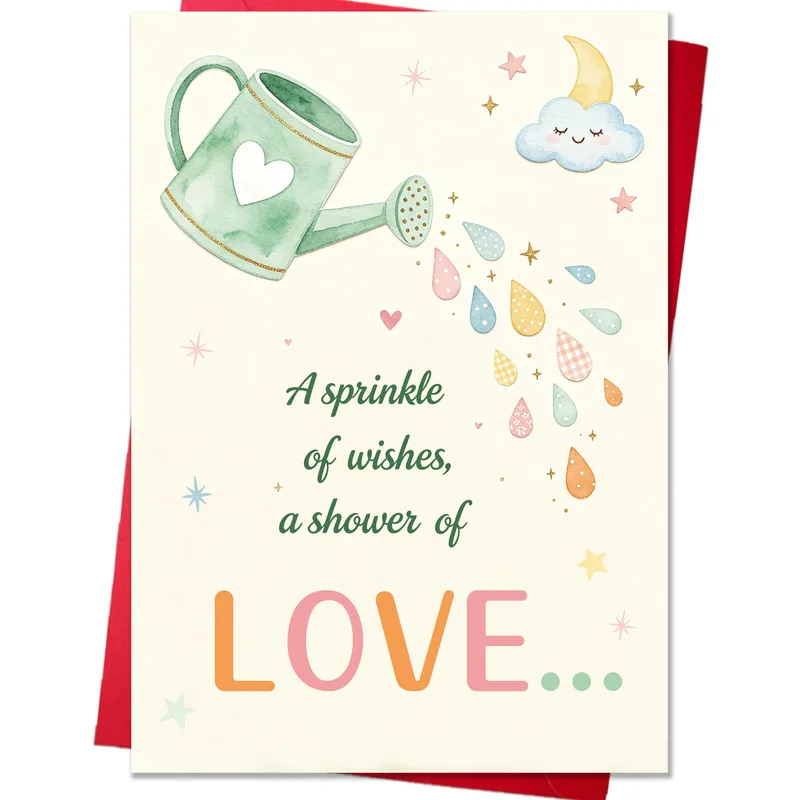 Sprinkle of Love Card for New Parents and Baby Showers