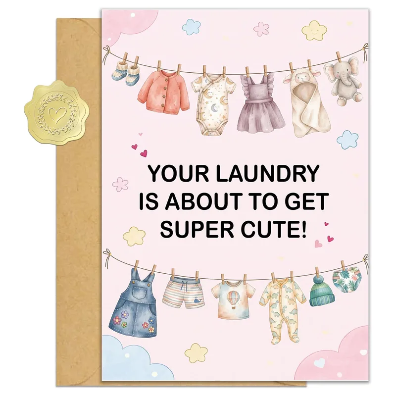 Your Laundry Card for New Baby Shower Fun