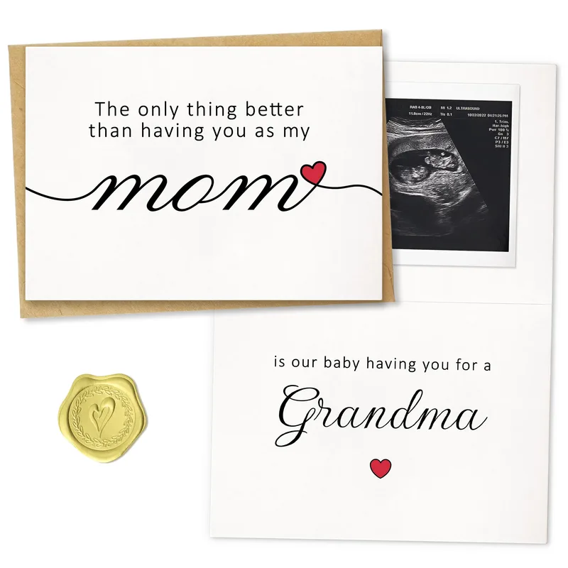 Pregnancy Announcement Grandma Card for Your Mom Reveal