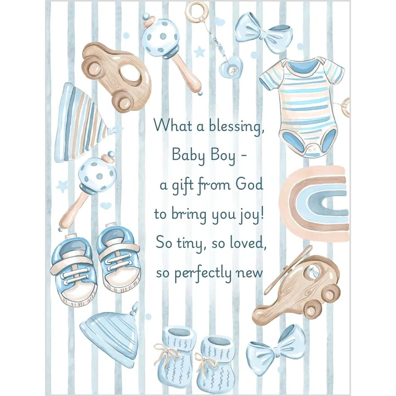 What A Blessing Card for a New Baby Boy Celebration