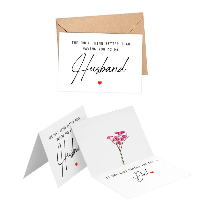 Pregnancy Announcement Dad Card – Greeting Card in black