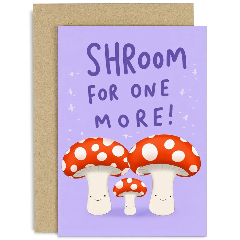 SHRoom for One More Card: Mushroom Baby Announcement
