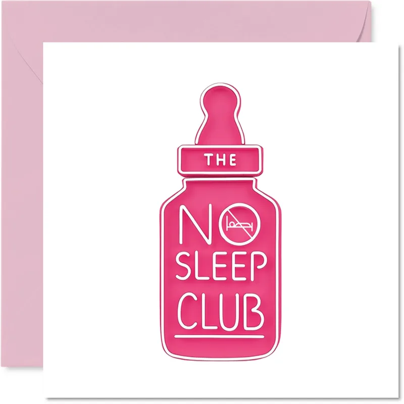New Parents Club Card: The No Sleep Club Baby Bottle