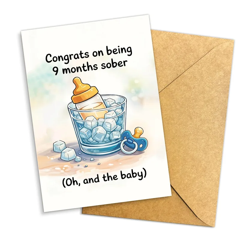 Pregnancy Sobriety Card: A Funny Congrats for Expecting Parents