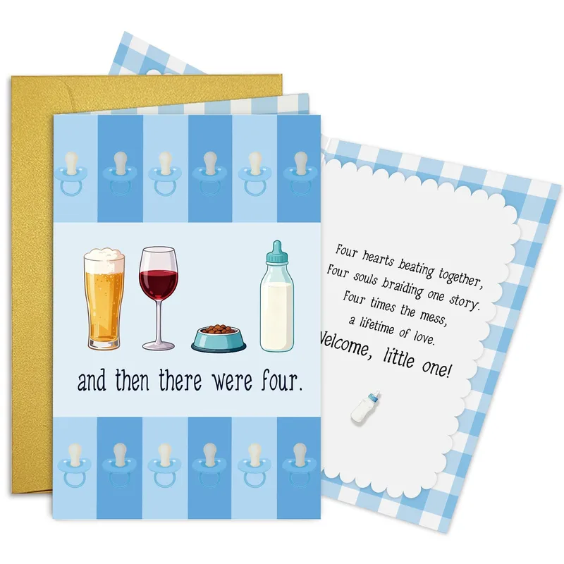 Expecting Dad Card: And Then There Were Four