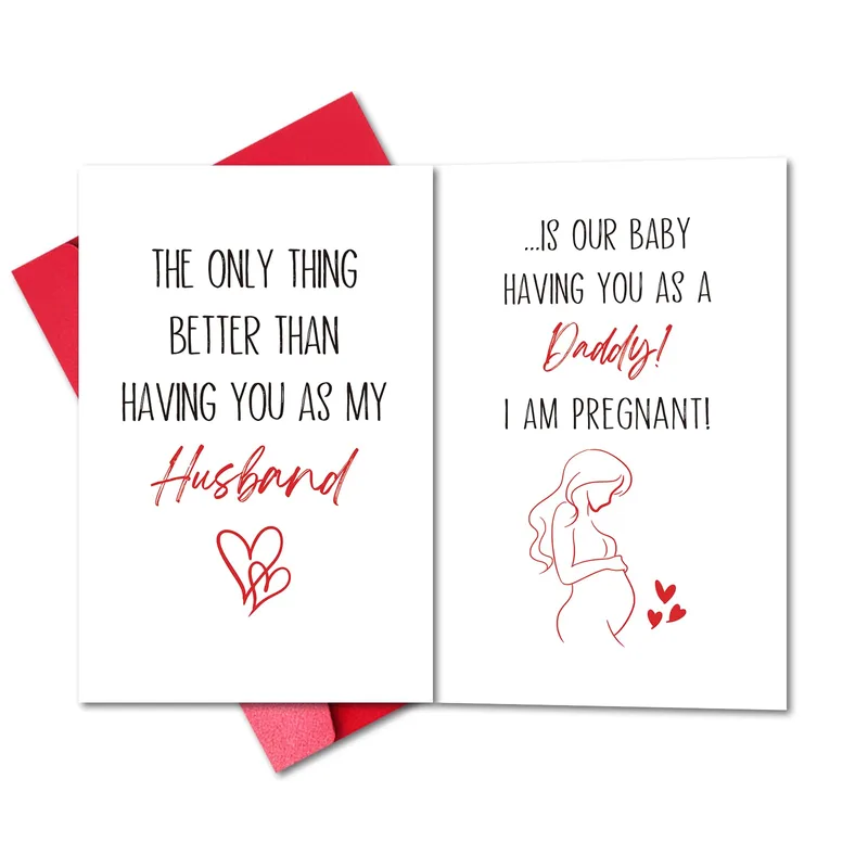 Pregnancy Announcement Husband Card for Your Partner
