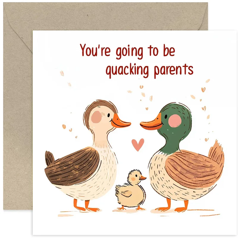 New Parents Duck Card: Quacking Parents Cheer