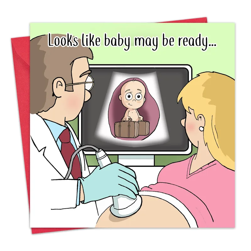 Pregnancy Ultrasound Card: Baby Packed and Ready