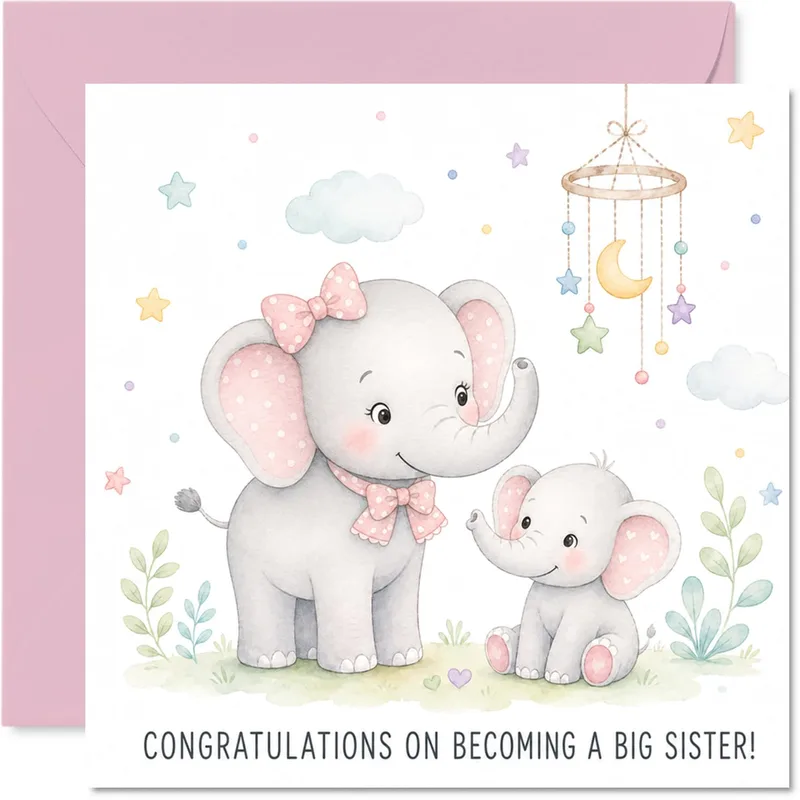 Congratulations On Becoming A Big Card for a New Big Sister