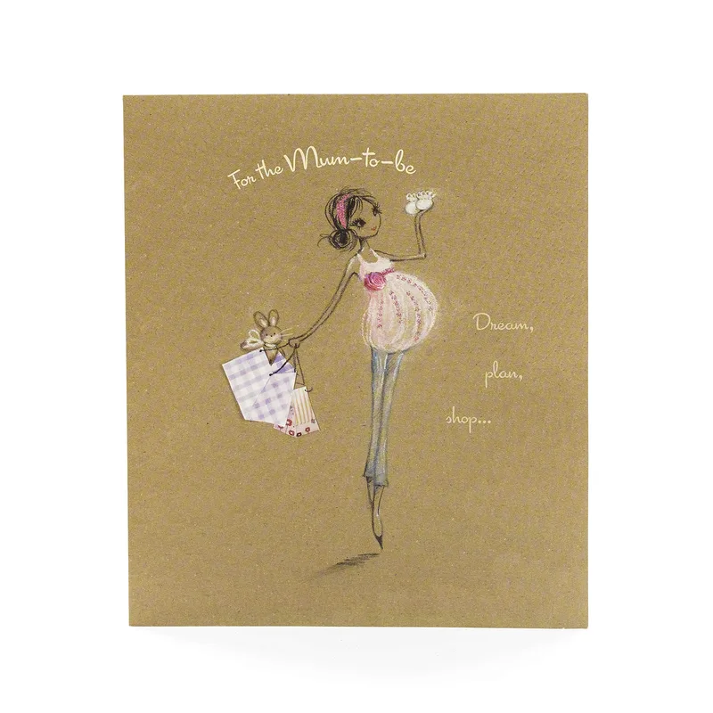 Kraft Woman Sketch Pregnancy Card for the Future Mother